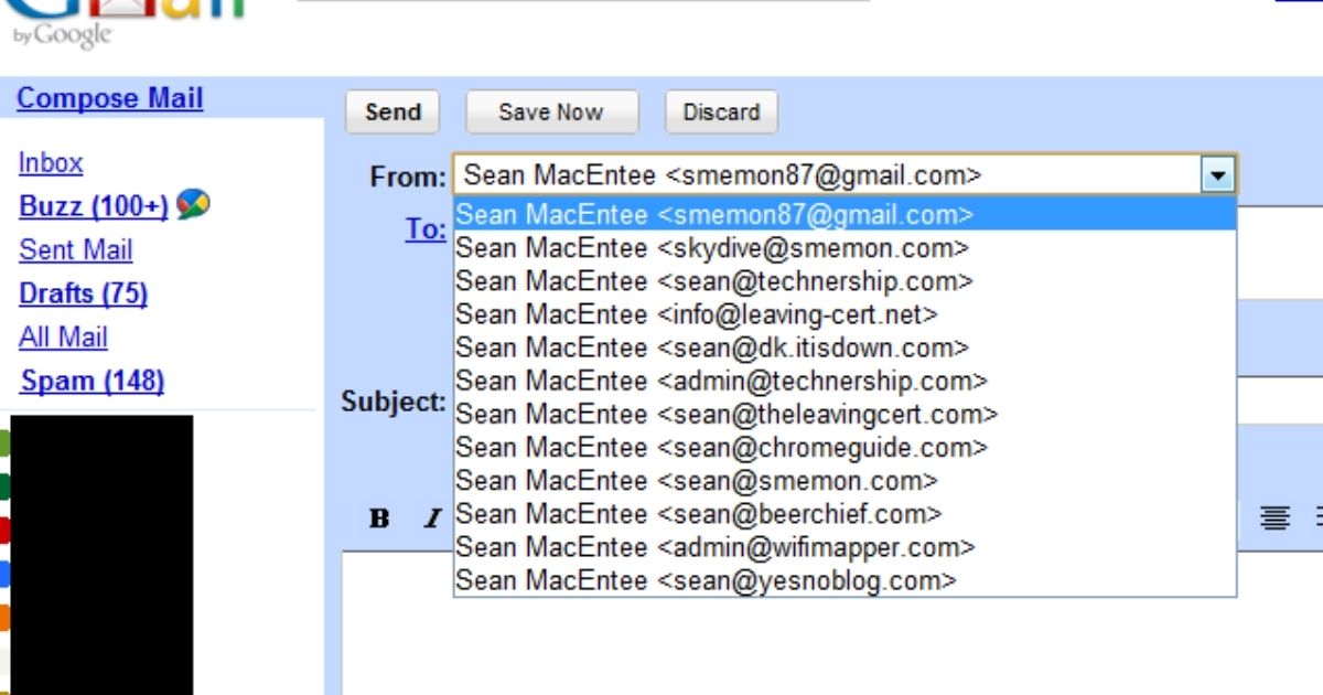 Admin email addresses in Gmail