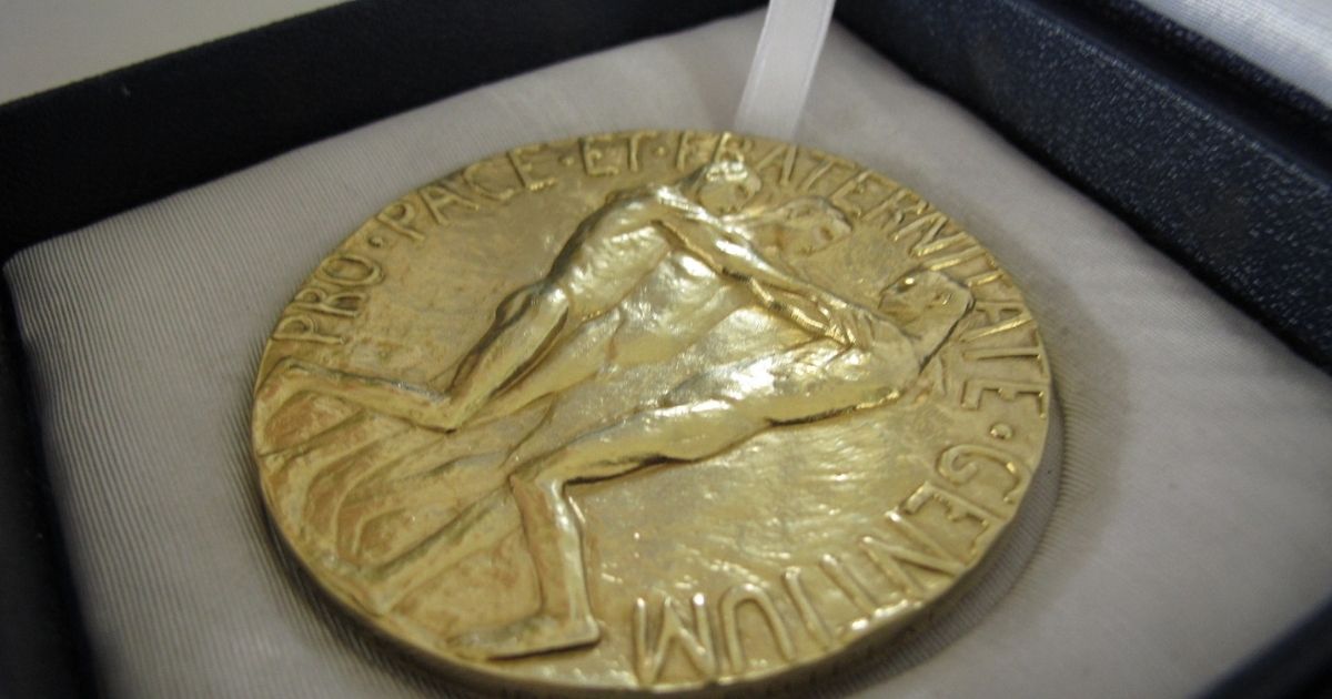 Back of Nobel Peace Prize Medal