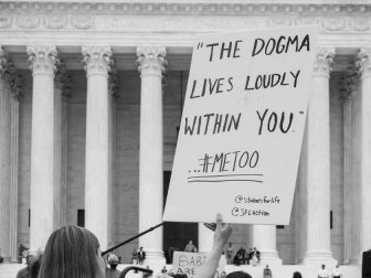 In front of SCOTUS building after Amy Coney Barrett nomination