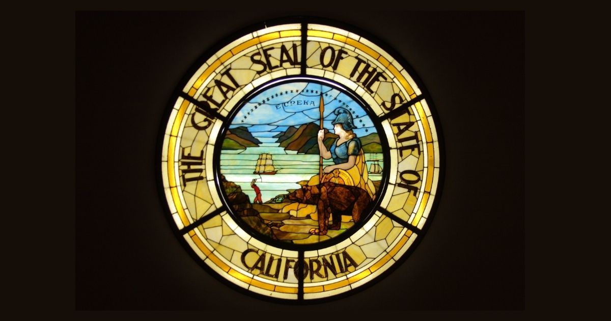 The Great Seal of the State of California Stained Glass