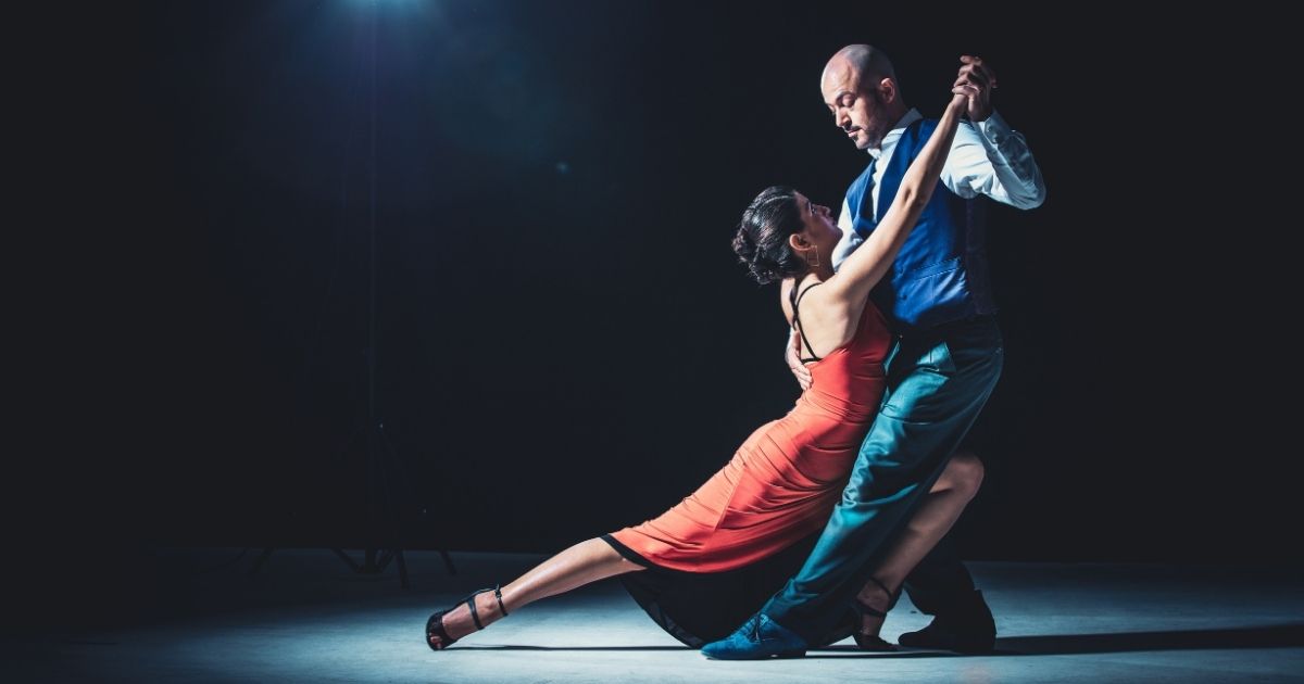 Pair of ballroom dancers