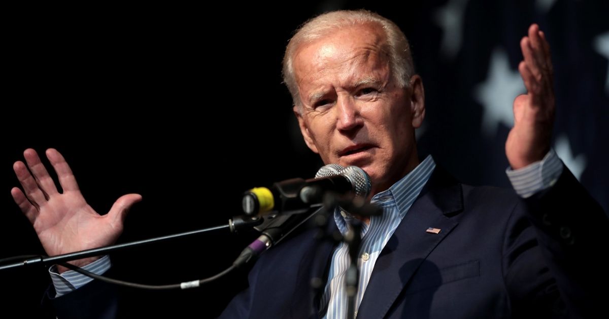 Former Vice President of the United States Joe Biden speaking with attendees at the 2019 Iowa Democratic Wing Ding at Surf Ballroom in Clear Lake, Iowa.