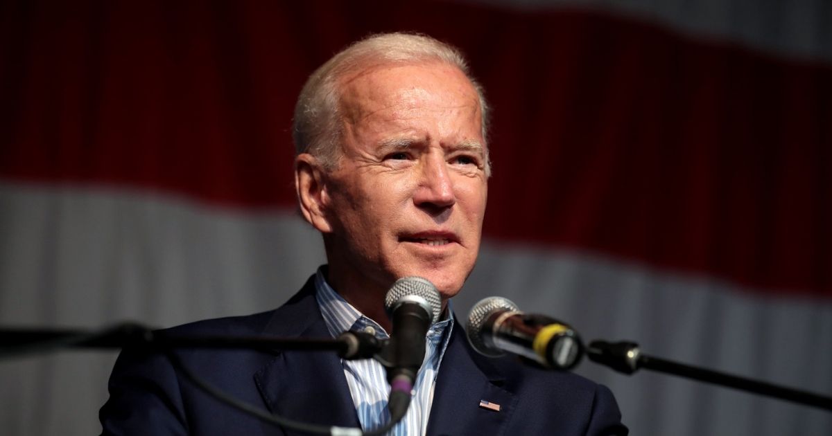 Former Vice President of the United States Joe Biden speaking with attendees at the 2019 Iowa Democratic Wing Ding at Surf Ballroom in Clear Lake, Iowa.