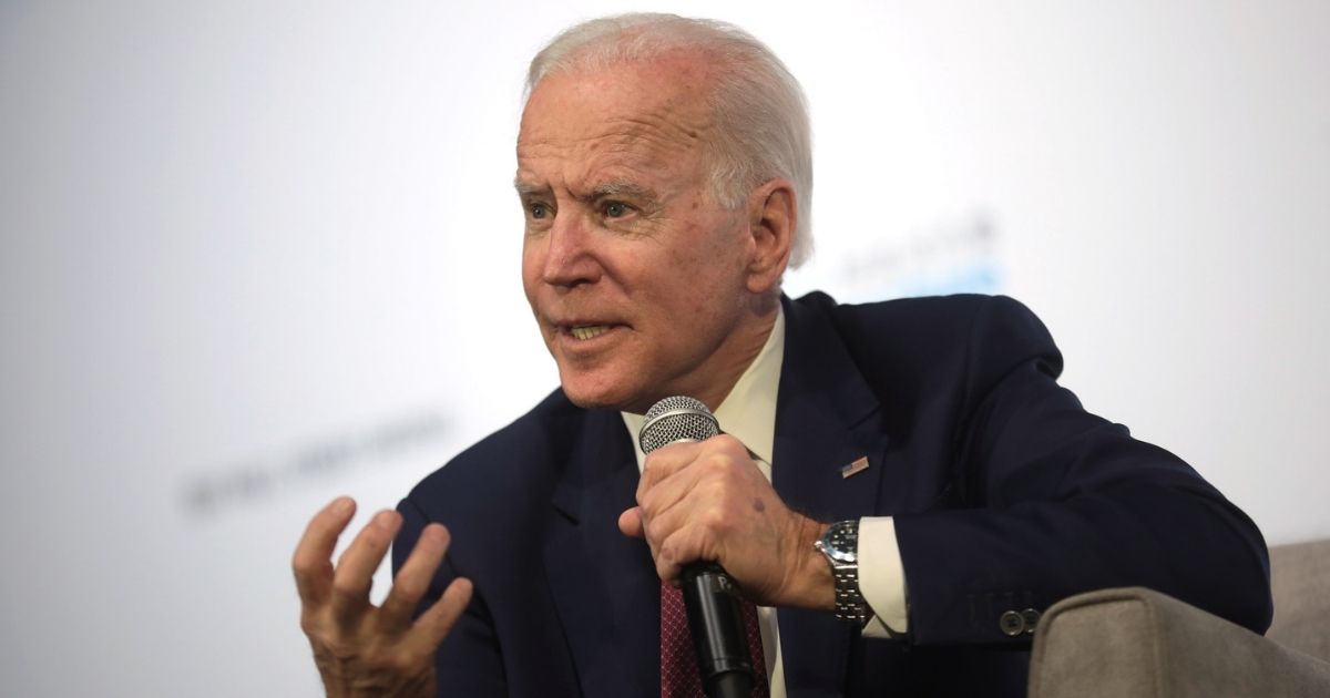 Former Vice President of the United States Joe Biden speaking with attendees at the Moving America Forward Forum hosted by United for Infrastructure at the Student Union at the University of Nevada, Las Vegas in Las Vegas, Nevada.