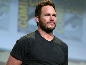 Chris Pratt speaking at the 2016 San Diego Comic Con International, for "Guardians of the Galaxy Vol. 2", at the San Diego Convention Center in San Diego, California.