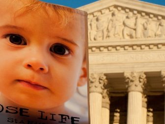Choose Life sign in front of Supreme Court