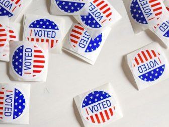 Stickers with I voted inscription