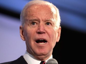 Former Vice President of the United States Joe Biden speaking with attendees at the 2020 Iowa State Education Association (ISEA) Legislative Conference at the Sheraton West Des Moines Hotel in West Des Moines, Iowa.