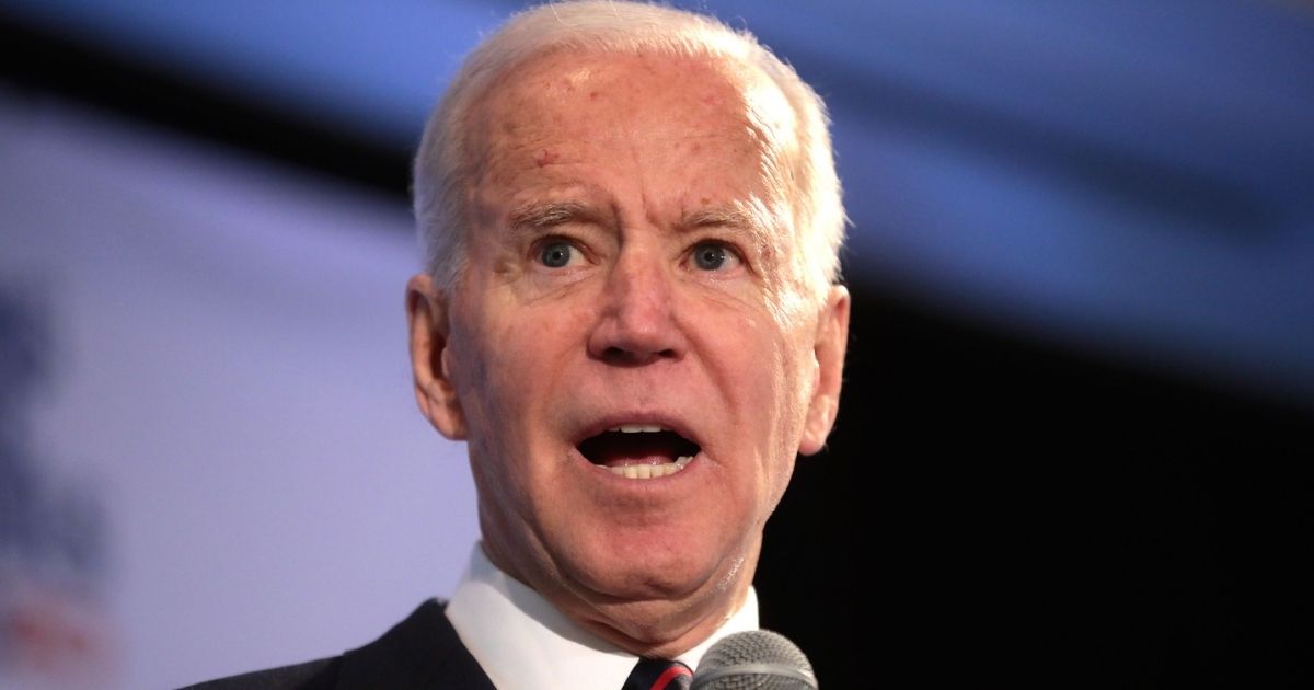 Former Vice President of the United States Joe Biden speaking with attendees at the 2020 Iowa State Education Association (ISEA) Legislative Conference at the Sheraton West Des Moines Hotel in West Des Moines, Iowa.