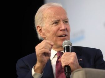 Former Vice President of the United States Joe Biden speaking with attendees at the Moving America Forward Forum hosted by United for Infrastructure at the Student Union at the University of Nevada, Las Vegas in Las Vegas, Nevada.