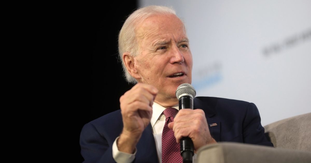 Former Vice President of the United States Joe Biden speaking with attendees at the Moving America Forward Forum hosted by United for Infrastructure at the Student Union at the University of Nevada, Las Vegas in Las Vegas, Nevada.