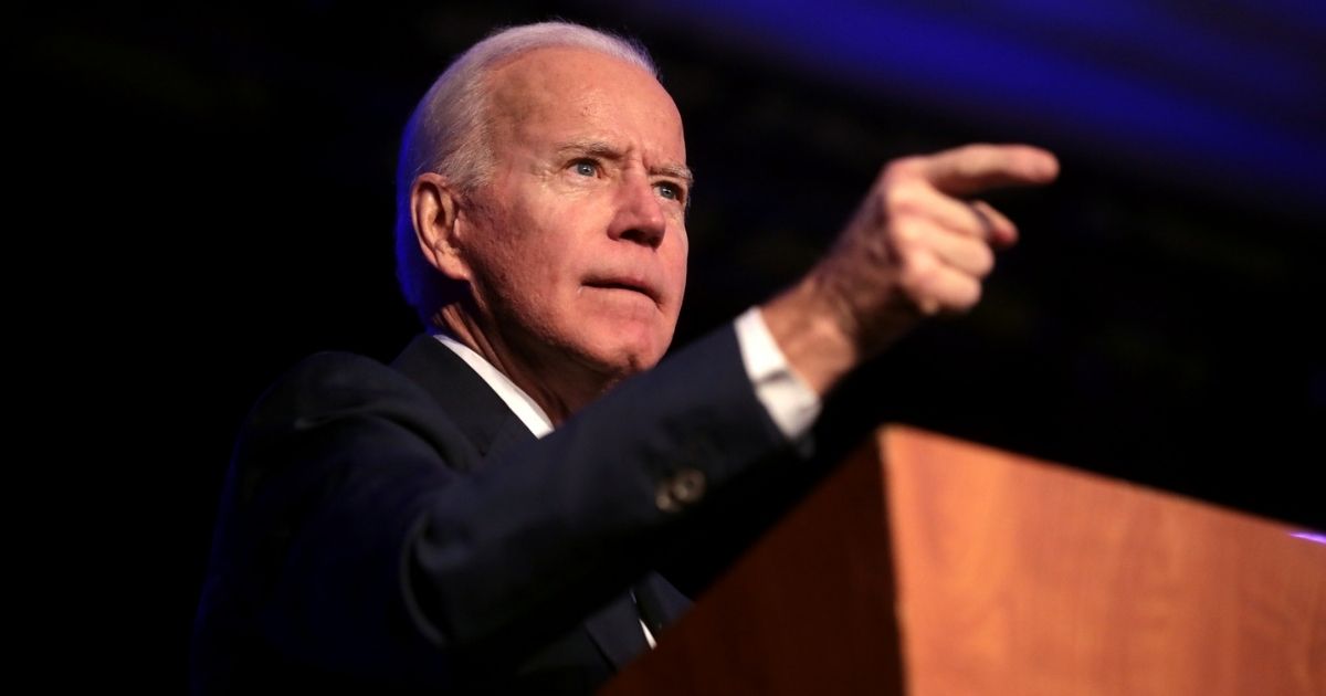 Former Vice President of the United States Joe Biden speaking with attendees at the Clark County Democratic Party's 2020 Kick Off to Caucus Gala at the Tropicana Las Vegas in Las Vegas, Nevada.