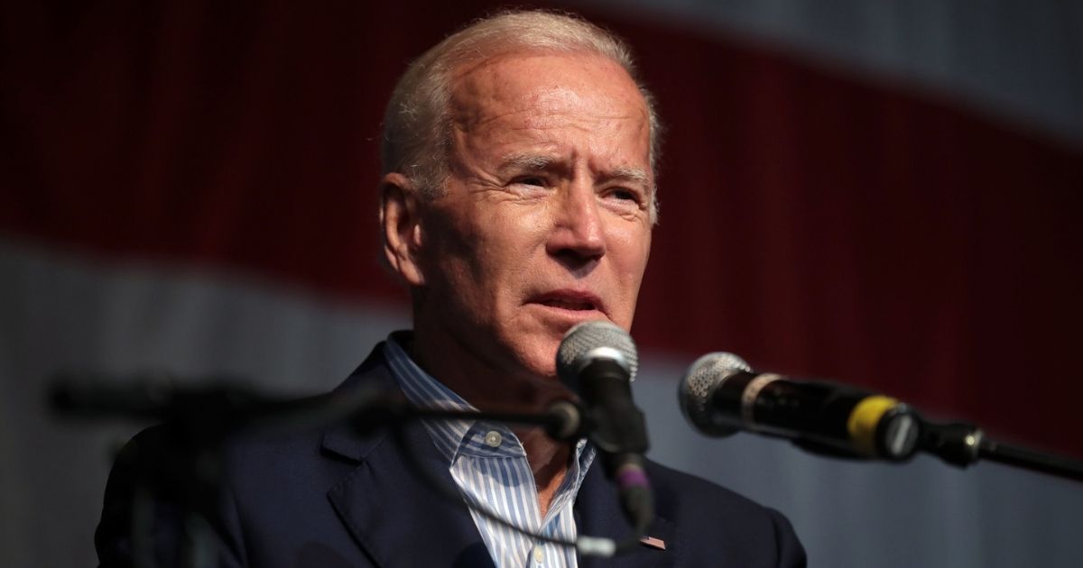 Former Vice President of the United States Joe Biden speaking with attendees at the 2019 Iowa Democratic Wing Ding at Surf Ballroom in Clear Lake, Iowa.