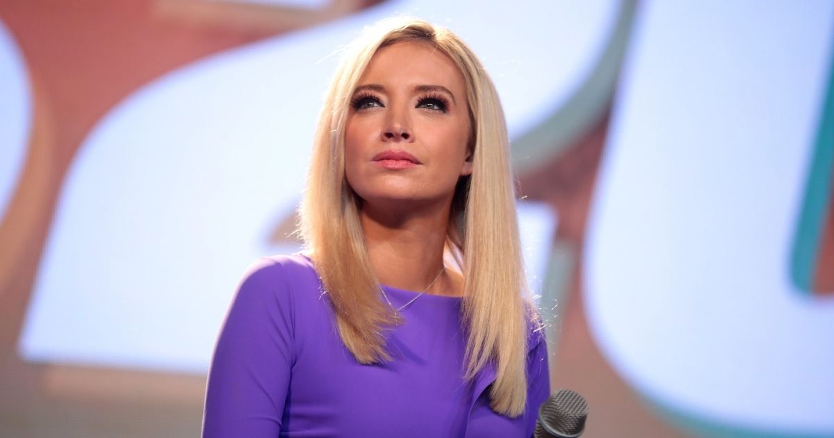 Kayleigh McEnany speaking with attendees at the 2018 Student Action Summit hosted by Turning Point USA at the Palm Beach County Convention Center in West Palm Beach, Florida.