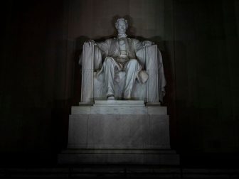 A statue of President Abraham Lincoln is seen during the Salute to America event Thursday, July 4, 2019, at the Lincoln Memorial in Washington, D.C. (Official White House Photo by Tia Dufour)