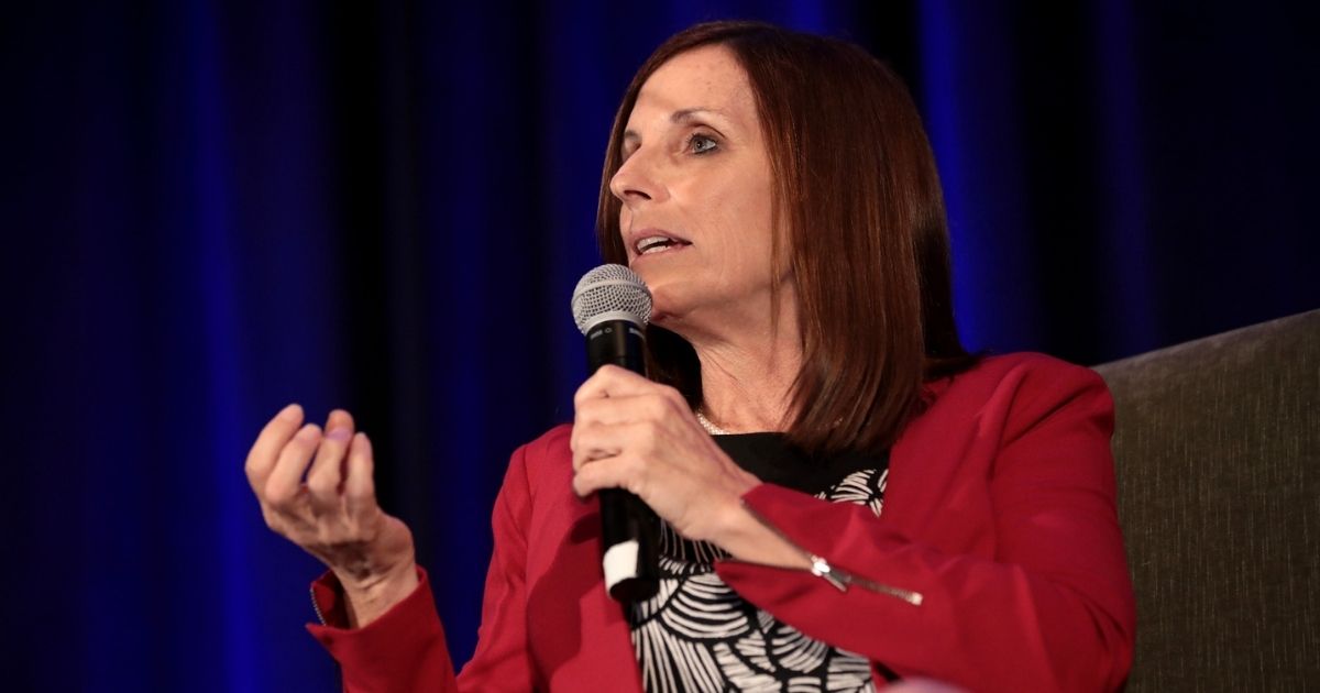 U.S. Senator Martha McSally speaking with attendees at the 2019 Update from Capitol Hill hosted by the Arizona Chamber of Commerce & Industry at the Arizona Biltmore Resort in Phoenix, Arizona.