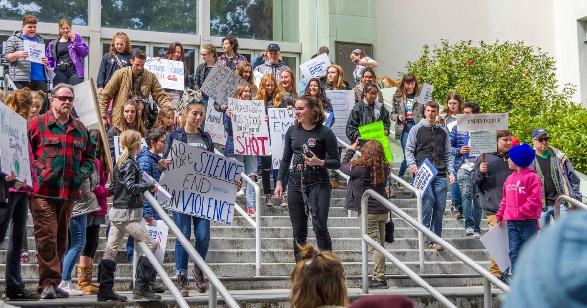 One of many marches in the USA and abroad on March 24 to protest gun violence and commemorate the victims of the Parkland, Florida massacre.