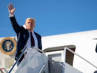 President Donald J. Trump arrives at Wilkes-Barre Scranton International Airport in Avoca, Pa. Thursday, August 20, 2020, and boards Air Force One en route to Joint Base Andrews, Md. (Official White House Photo by Tia Dufour)