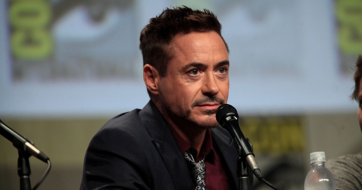 Robert Downey, Jr. speaking at the 2014 San Diego Comic Con International, for "Avengers: Age of Ultron", at the San Diego Convention Center in San Diego, California.