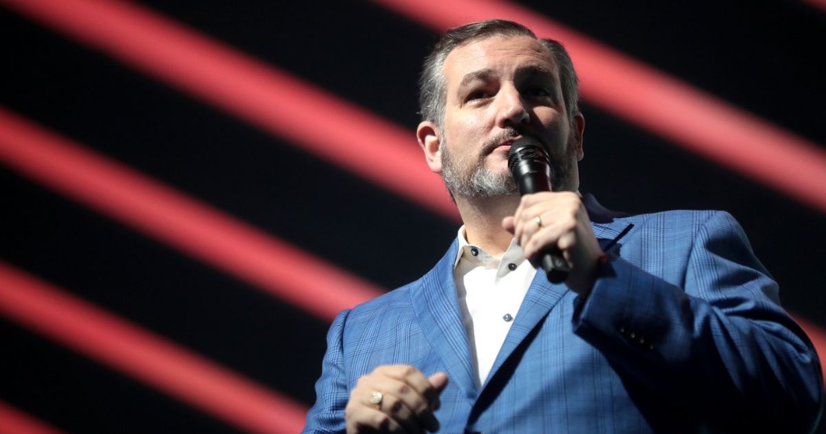 U.S. Senator Ted Cruz speaking with attendees at the 2019 Student Action Summit hosted by Turning Point USA at the Palm Beach County Convention Center in West Palm Beach, Florida.