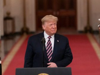 President Donald J. Trump addresses his remarks Thursday, Feb. 6, 2020 in the East Room of the White House, in response to being acquitted of two Impeachment charges. (Official White House Photo by Shealah Craighead)