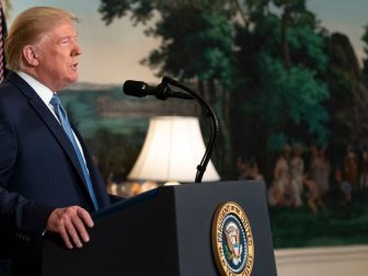 President Donald J. Trump addresses his remarks Monday, August 5, 2019, in the Diplomatic Reception Room of the White House on the mass shootings over the weekend in El Paso, Texas and Dayton, Ohio. (Official White House Photo by Shealah Craighead)