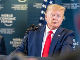 President Donald J. Trump participates in a press conference at the 50th Annual World Economic Forum meeting Wednesday, Jan. 22, 2020, at the Davos Congress Centre in Davos, Switzerland. (Official White House Photo by Shealah Craighead)