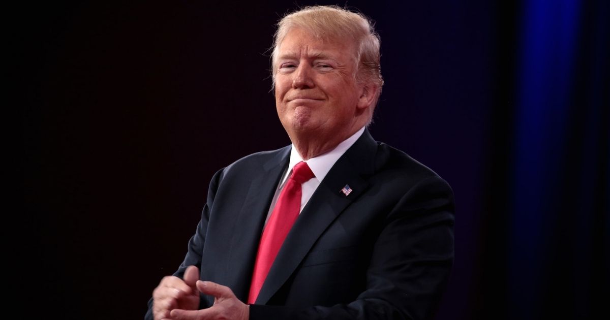 President of the United States Donald Trump speaking at the 2018 Conservative Political Action Conference (CPAC) in National Harbor, Maryland.