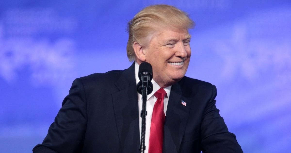 President of the United States Donald Trump speaking at the 2017 Conservative Political Action Conference (CPAC) in National Harbor, Maryland.