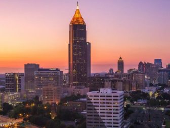 Midtown Atlanta skyline at just after sunset