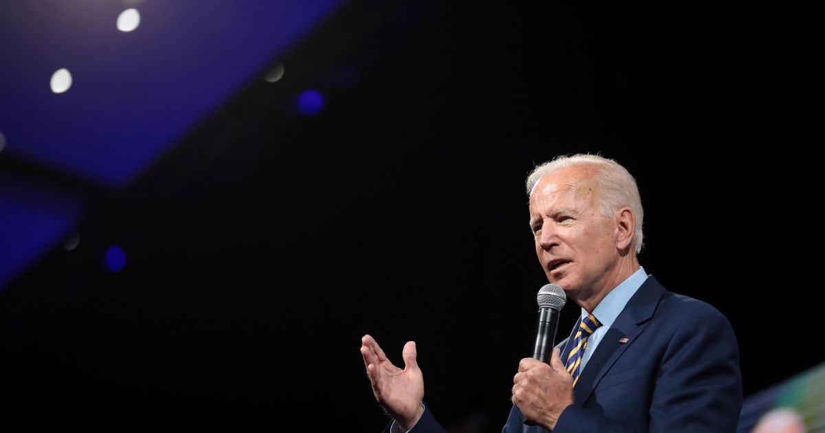 Former Vice President of the United States Joe Biden speaking with attendees at the Presidential Gun Sense Forum hosted by Everytown for Gun Safety and Moms Demand Action at the Iowa Events Center in Des Moines, Iowa.