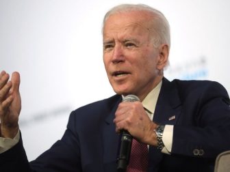 Former Vice President of the United States Joe Biden speaking with attendees at the Moving America Forward Forum hosted by United for Infrastructure at the Student Union at the University of Nevada, Las Vegas in Las Vegas, Nevada.