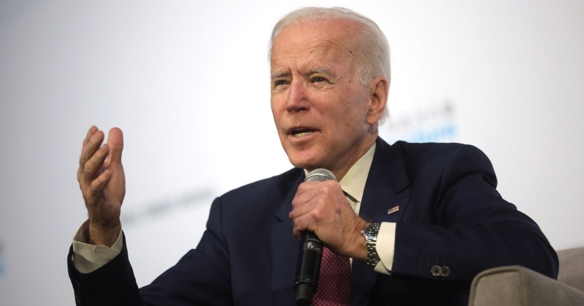 Former Vice President of the United States Joe Biden speaking with attendees at the Moving America Forward Forum hosted by United for Infrastructure at the Student Union at the University of Nevada, Las Vegas in Las Vegas, Nevada.