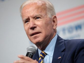 Former Vice President of the United States Joe Biden speaking with attendees at the Presidential Gun Sense Forum hosted by Everytown for Gun Safety and Moms Demand Action at the Iowa Events Center in Des Moines, Iowa.