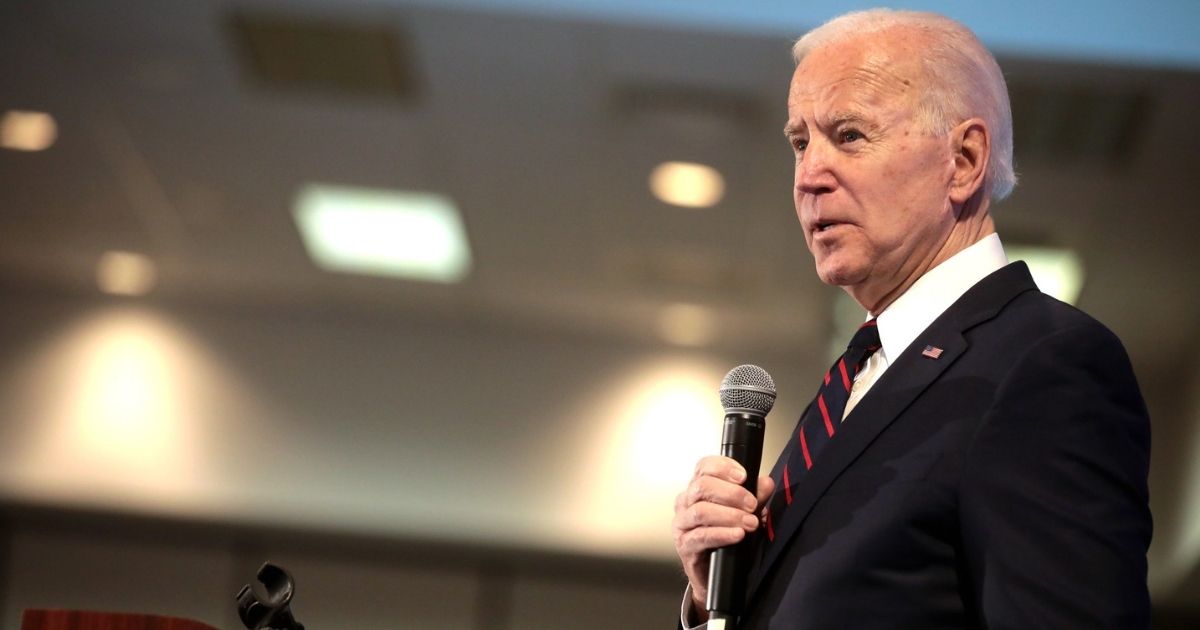 Former Vice President of the United States Joe Biden speaking with attendees at the 2020 Iowa State Education Association (ISEA) Legislative Conference at the Sheraton West Des Moines Hotel in West Des Moines, Iowa.