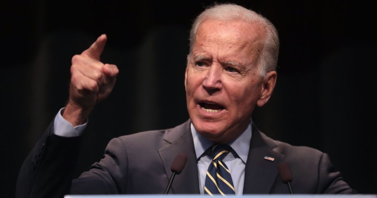 Former Vice President of the United States Joe Biden speaking with attendees at the 2019 Iowa Federation of Labor Convention hosted by the AFL-CIO at the Prairie Meadows Hotel in Altoona, Iowa.