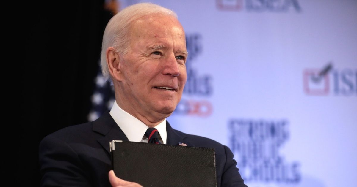 Former Vice President of the United States Joe Biden speaking with attendees at the 2020 Iowa State Education Association (ISEA) Legislative Conference at the Sheraton West Des Moines Hotel in West Des Moines, Iowa.