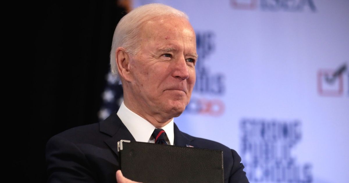 Former Vice President of the United States Joe Biden speaking with attendees at the 2020 Iowa State Education Association (ISEA) Legislative Conference at the Sheraton West Des Moines Hotel in West Des Moines, Iowa.