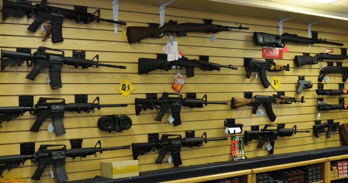 Gun sales wall.