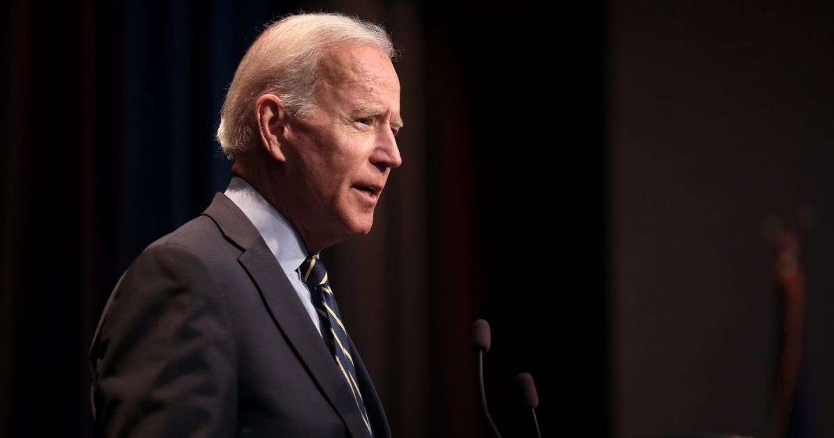 Former Vice President of the United States Joe Biden speaking with attendees at the 2019 Iowa Federation of Labor Convention hosted by the AFL-CIO at the Prairie Meadows Hotel in Altoona, Iowa.