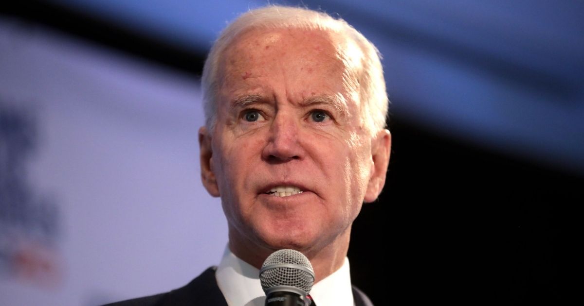 Former Vice President of the United States Joe Biden speaking with attendees at the 2020 Iowa State Education Association (ISEA) Legislative Conference at the Sheraton West Des Moines Hotel in West Des Moines, Iowa.