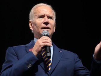 Former Vice President of the United States Joe Biden speaking with attendees at the Presidential Gun Sense Forum hosted by Everytown for Gun Safety and Moms Demand Action at the Iowa Events Center in Des Moines, Iowa.