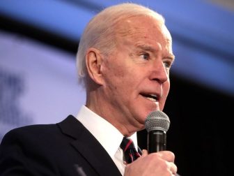 Former Vice President of the United States Joe Biden speaking with attendees at the 2020 Iowa State Education Association (ISEA) Legislative Conference at the Sheraton West Des Moines Hotel in West Des Moines, Iowa.