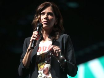 Governor Kristi Noem speaking with attendees at the 2019 Student Action Summit hosted by Turning Point USA at the Palm Beach County Convention Center in West Palm Beach, Florida.