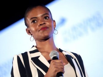 Candace Owens speaking with attendees at the 2019 Teen Student Action Summit hosted by Turning Point USA at the Marriott Marquis in Washington, D.C.
