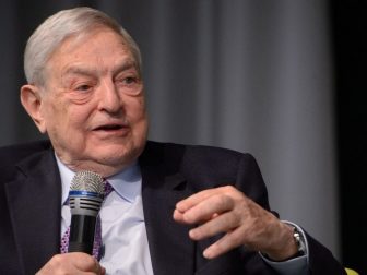 George Soros speaking at an event