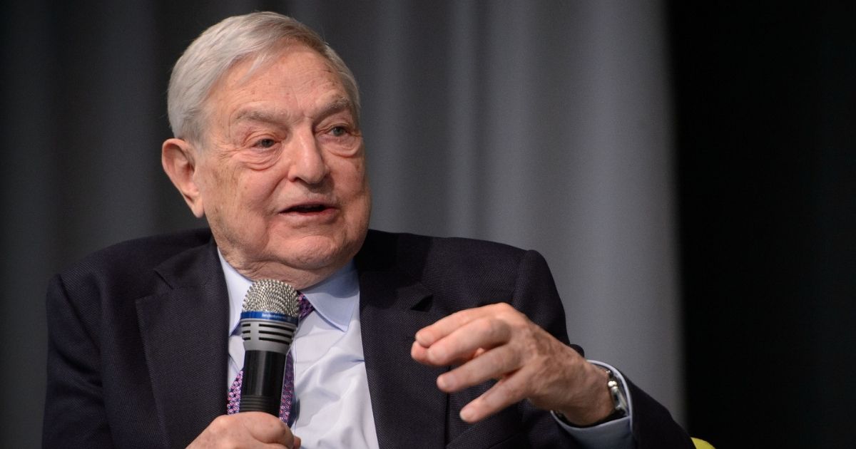 George Soros speaking at an event