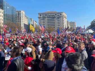 People march to stand up for voter irregularities.