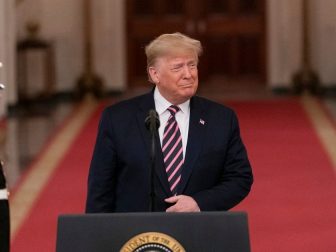 President Donald J. Trump addresses his remarks Thursday, Feb. 6, 2020 in the East Room of the White House, in response to being acquitted of two Impeachment charges. (Official White House Photo by Shealah Craighead)