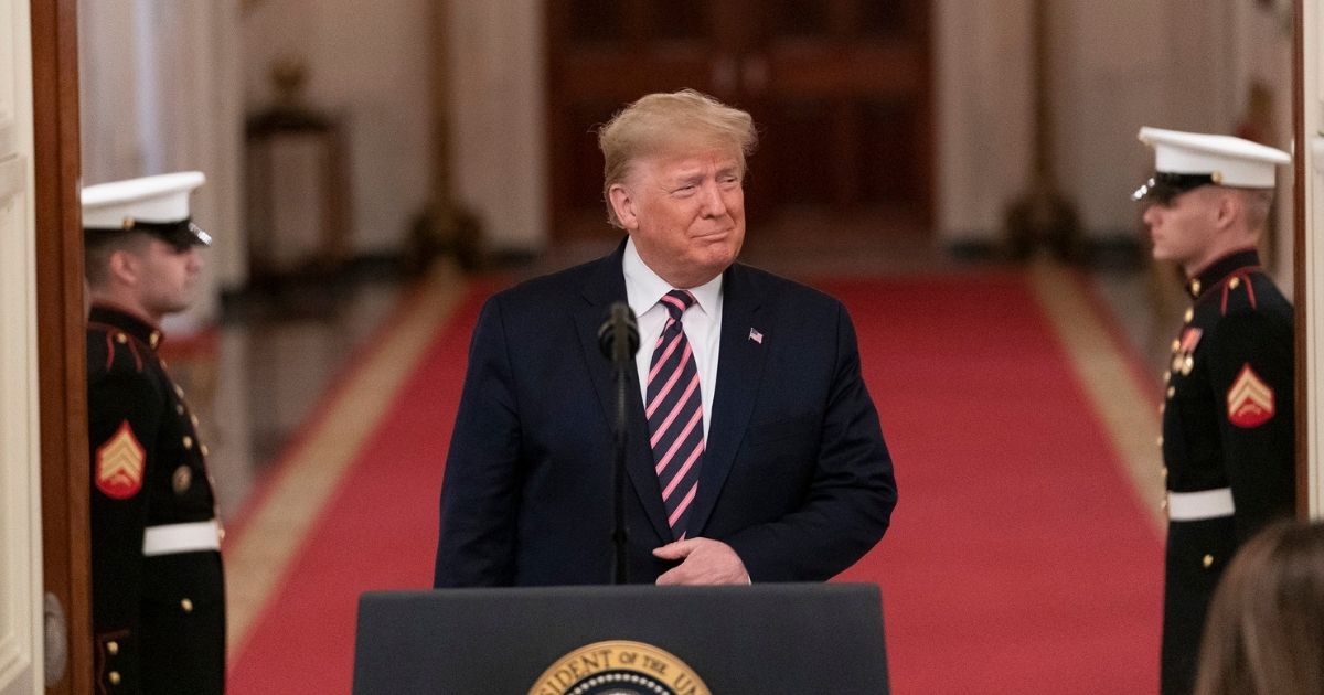 President Donald J. Trump addresses his remarks Thursday, Feb. 6, 2020 in the East Room of the White House, in response to being acquitted of two Impeachment charges. (Official White House Photo by Shealah Craighead)